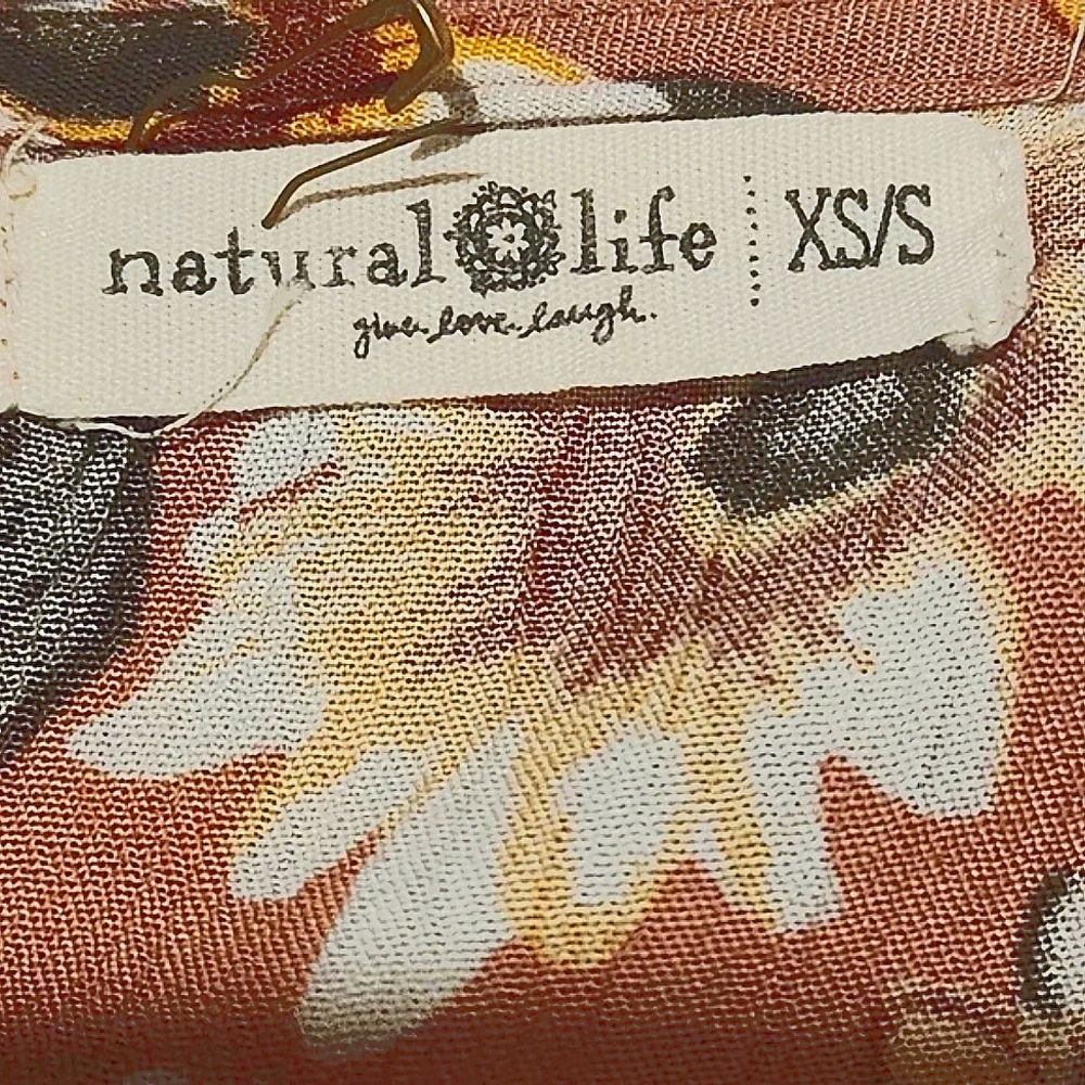 NWOT Natural Life daisies on pink print baby doll dress Size XS - Picture 4 of 6